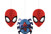 Spider-Man Webbed Wonder Honeycomb Hanging Decorations - 3 Pack